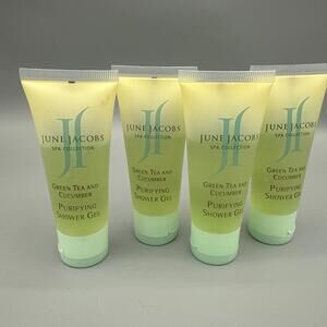 4 JUNE JACOBS Spa Collection Green Tea and Cucumber Purifying Shower Gel 1.25oz